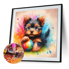 Load image into Gallery viewer, Ball With Little Yorkshire Terrier 30*30CM(Canvas) Full Round Drill Diamond Painting
