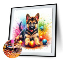 Load image into Gallery viewer, Ball And Collie 30*30CM(Canvas) Full Round Drill Diamond Painting
