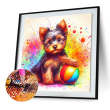 Load image into Gallery viewer, Ball With Yorkshire Terrier 30*30CM(Canvas) Full Round Drill Diamond Painting
