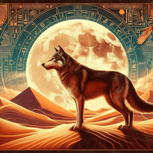 Load image into Gallery viewer, Ancient Egypt Moon And Wolf 40*40CM(Canvas) Full Round Drill Diamond Painting
