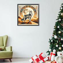 Load image into Gallery viewer, Ancient Egyptian Culture And Wolves 40*40CM(Canvas) Full Round Drill Diamond Painting
