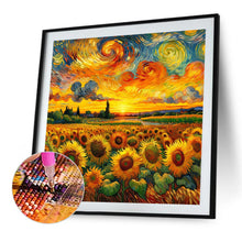 Load image into Gallery viewer, Color Lead Painting Of Sunflower Field 40*40CM(Canvas) Full Round Drill Diamond Painting

