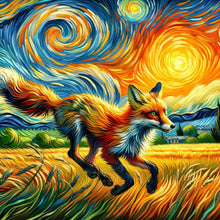 Load image into Gallery viewer, Colored Lead Painting Of Rice Field Fox 40*40CM(Canvas) Full Round Drill Diamond Painting
