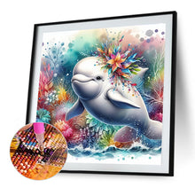 Load image into Gallery viewer, Indian Colorful Whale 40*40CM(Canvas) Full Round Drill Diamond Painting
