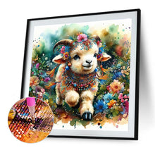 Load image into Gallery viewer, Indian Colorful Feathered White Sheep 40*40CM(Canvas) Full Round Drill Diamond Painting
