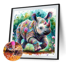 Load image into Gallery viewer, Indian Colorful Rhinoceros 40*40CM(Canvas) Full Round Drill Diamond Painting
