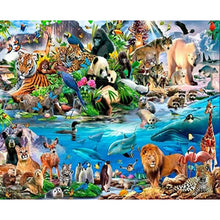 Load image into Gallery viewer, Animal World 50*40CM(Canvas) Full Round Drill Diamond Painting
