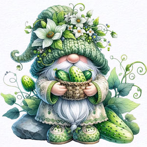 Fruit And Vegetable Gnome 30*30CM(Canvas) Full Round Drill Diamond Painting