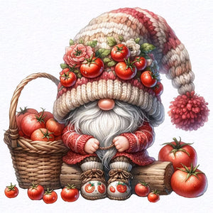 Fruit And Vegetable Gnome 30*30CM(Canvas) Full Round Drill Diamond Painting