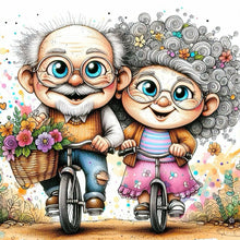 Load image into Gallery viewer, Old Couple 30*30CM(Canvas) Full Round Drill Diamond Painting
