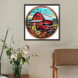 Yuan Brand Classic Car 30*30CM(Canvas) Full Round Drill Diamond Painting