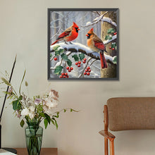 Load image into Gallery viewer, Snow Cardinal 30*30CM(Canvas) Full Round Drill Diamond Painting
