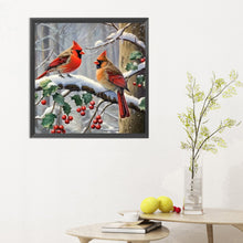 Load image into Gallery viewer, Snow Cardinal 30*30CM(Canvas) Full Round Drill Diamond Painting
