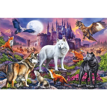 Load image into Gallery viewer, Wolf Pack Animal 60*40CM(Canvas) Full Round Drill Diamond Painting
