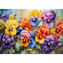 Load image into Gallery viewer, Pansy 70*50CM(Canvas) Full Square Drill Diamond Painting
