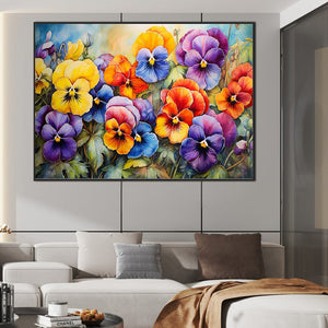 Pansy 70*50CM(Canvas) Full Square Drill Diamond Painting