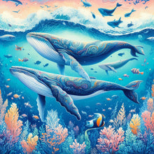 Load image into Gallery viewer, Undersea Whale 40*40CM(Canvas) Full Round Drill Diamond Painting
