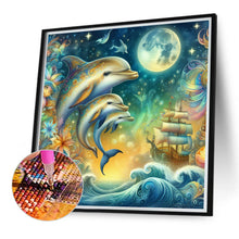 Load image into Gallery viewer, Three Dolphins 40*40CM(Canvas) Full Round Drill Diamond Painting
