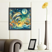 Load image into Gallery viewer, Three Dolphins 40*40CM(Canvas) Full Round Drill Diamond Painting
