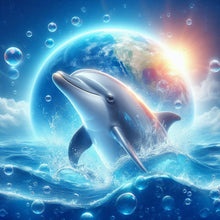 Load image into Gallery viewer, Earth Dolphin 40*40CM(Canvas) Full Round Drill Diamond Painting
