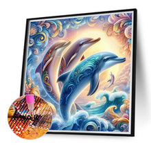 Load image into Gallery viewer, Four Dolphins 40*40CM(Canvas) Full Round Drill Diamond Painting
