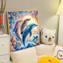 Load image into Gallery viewer, Four Dolphins 40*40CM(Canvas) Full Round Drill Diamond Painting
