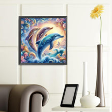 Load image into Gallery viewer, Four Dolphins 40*40CM(Canvas) Full Round Drill Diamond Painting
