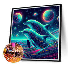 Load image into Gallery viewer, Double Dolphins 40*40CM(Canvas) Full Round Drill Diamond Painting
