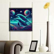 Load image into Gallery viewer, Double Dolphins 40*40CM(Canvas) Full Round Drill Diamond Painting
