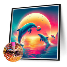 Load image into Gallery viewer, Happy Dolphin 40*40CM(Canvas) Full Round Drill Diamond Painting
