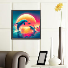 Load image into Gallery viewer, Happy Dolphin 40*40CM(Canvas) Full Round Drill Diamond Painting
