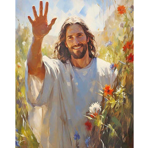 Jesus 40*50CM(Canvas) Full Round Drill Diamond Painting