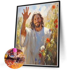 Jesus 40*50CM(Canvas) Full Round Drill Diamond Painting