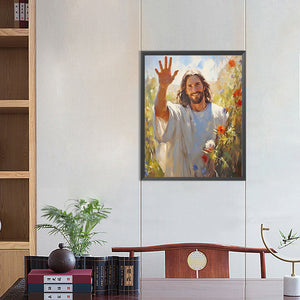 Jesus 40*50CM(Canvas) Full Round Drill Diamond Painting