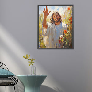 Jesus 40*50CM(Canvas) Full Round Drill Diamond Painting