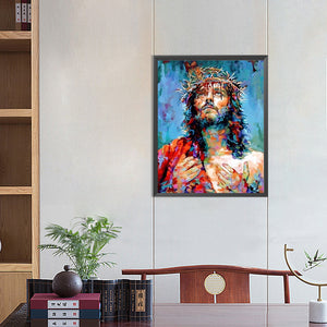 Jesus 40*50CM(Canvas) Full Round Drill Diamond Painting