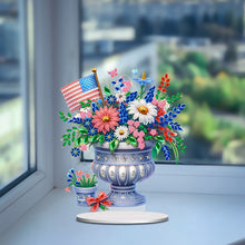 Load image into Gallery viewer, American Flag House Special Shape Desktop Diamond Art Kits for Home Office Decor
