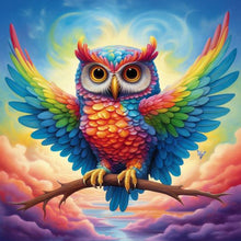 Load image into Gallery viewer, Multicolor Cute Owl 30*30CM(Canvas) Full Round Drill Diamond Painting
