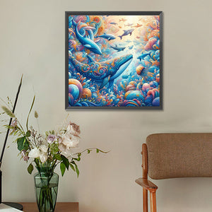 Multicolor Underwater World 30*30CM(Canvas) Full Round Drill Diamond Painting