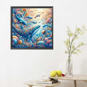 Multicolor Underwater World 30*30CM(Canvas) Full Round Drill Diamond Painting