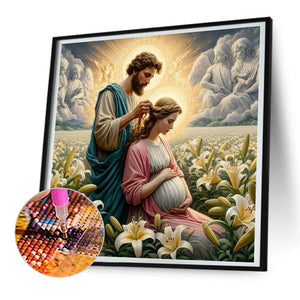 Saint Jesus 30*30CM(Canvas) Full Round Drill Diamond Painting