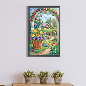 Manor Flowers And Plants 30*50CM(Canvas) Full Round Drill Diamond Painting