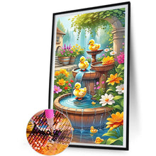 Load image into Gallery viewer, Animals In Pool 35*65CM(Canvas) Full Round Drill Diamond Painting
