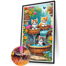 Load image into Gallery viewer, Animals In Pool 35*65CM(Canvas) Full Round Drill Diamond Painting
