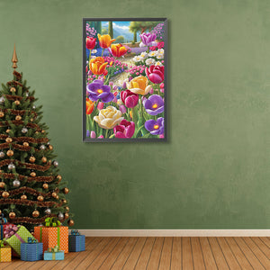 Colorful Flowers 40*60CM(Canvas) Full Round Drill Diamond Painting