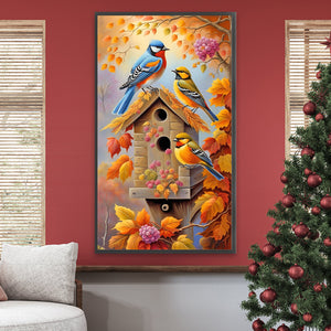 Bird On Branch 40*70CM(Canvas) Full Round Drill Diamond Painting