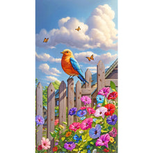 Load image into Gallery viewer, Birds On The Fence 40*70CM(Canvas) Full Round Drill Diamond Painting
