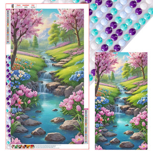 Pastoral Scenery 40*70CM(Canvas) Full Round Drill Diamond Painting