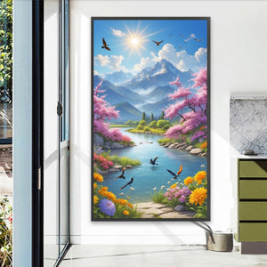 Pastoral Scenery 40*70CM(Canvas) Full Round Drill Diamond Painting