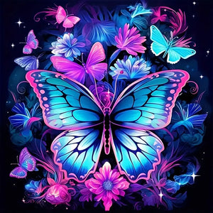 Butterfly 30*30CM(Canvas) Full Round Drill Diamond Painting